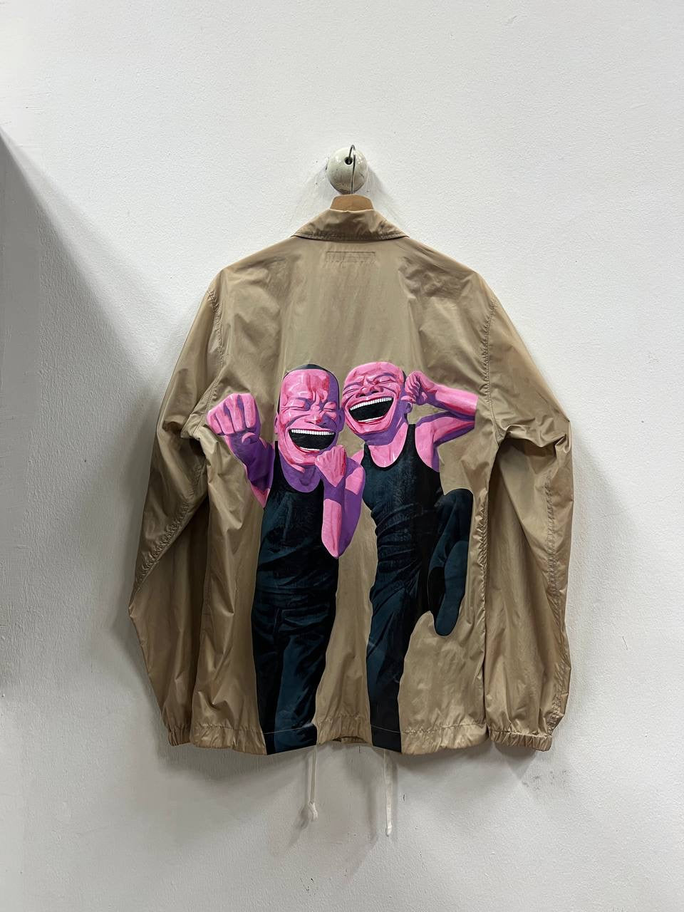 SS21 Comme Des Garcons Shirt x Yue Minjun “Laughing Man” Coach Jacket