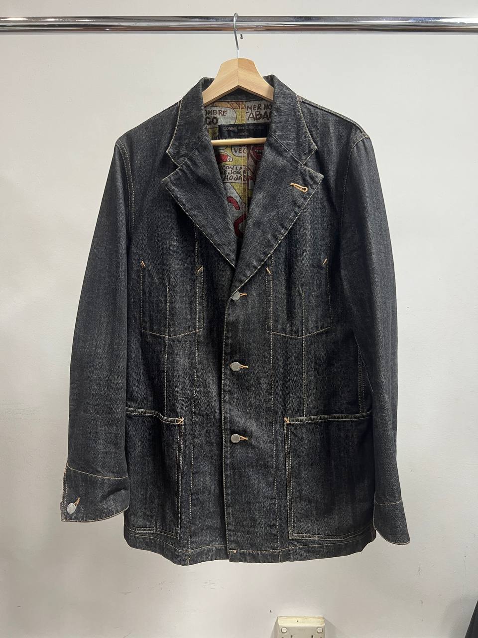 SS03 Comme Des Garcons Homme Cuba Reversible Denim Jacket