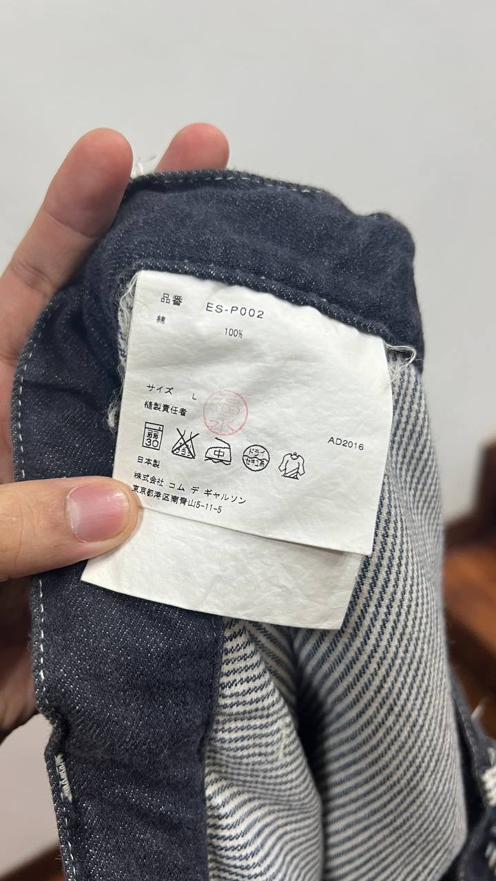 SS17 Comme des Garçons Ganryu Inverted Double Knee Denim Pants