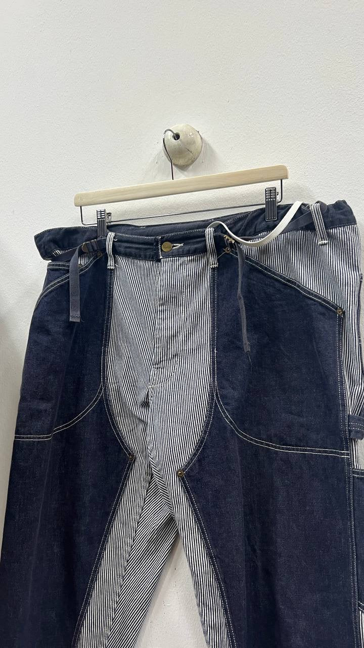 SS17 Comme des Garçons Ganryu Inverted Double Knee Denim Pants