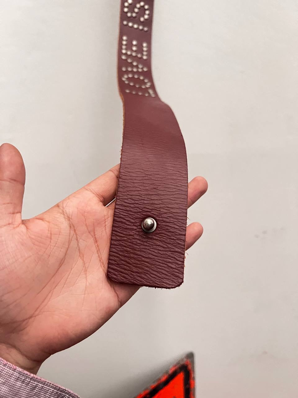 SS02 Junya Watanabe “Love Is Powerful” Studded Leather Belt