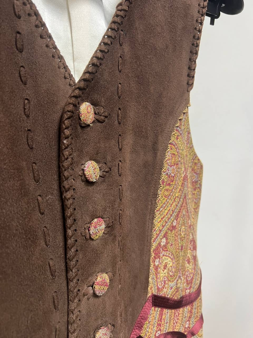 SS09 Number Nine “The Lonesome Heroes”Suede Tapestry Vest