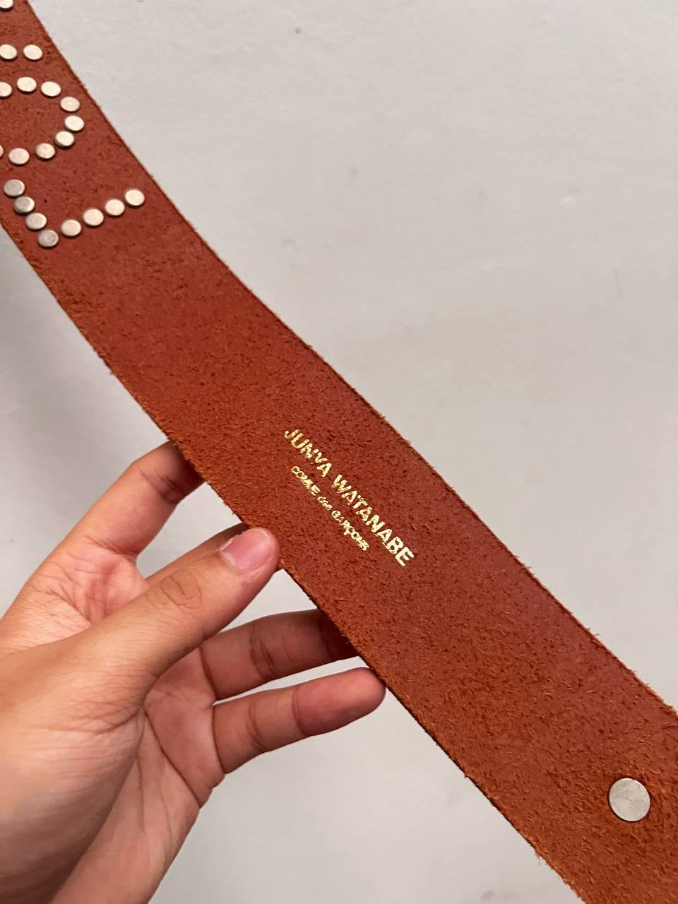 SS02 Junya Watanabe “Love Is Powerful” Studded Leather Belt
