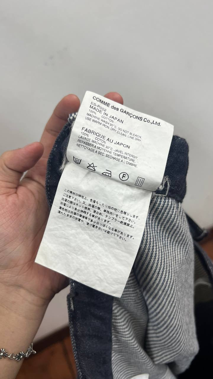 SS17 Comme des Garçons Ganryu Inverted Double Knee Denim Pants