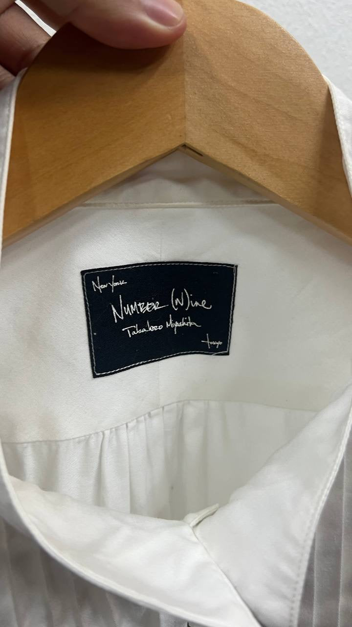 SS07 Number Nine "About A Boy" Pleated Frill Shirt
