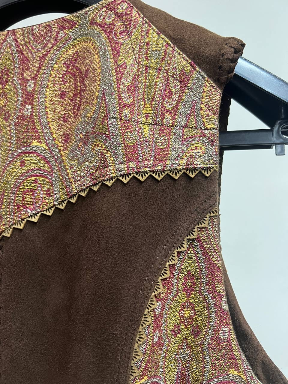 SS09 Number Nine “The Lonesome Heroes”Suede Tapestry Vest
