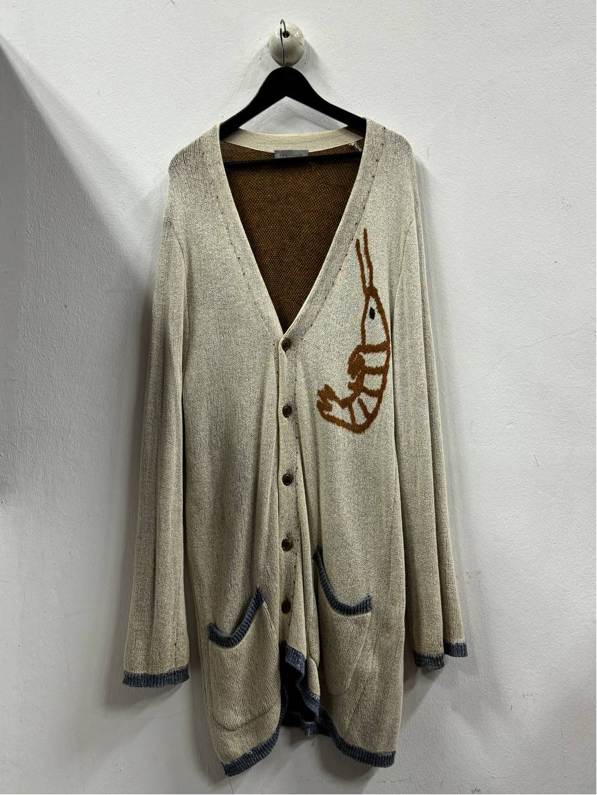 AW22 Yohji Yamamoto Pour Homme Shrimp Long Cardigan