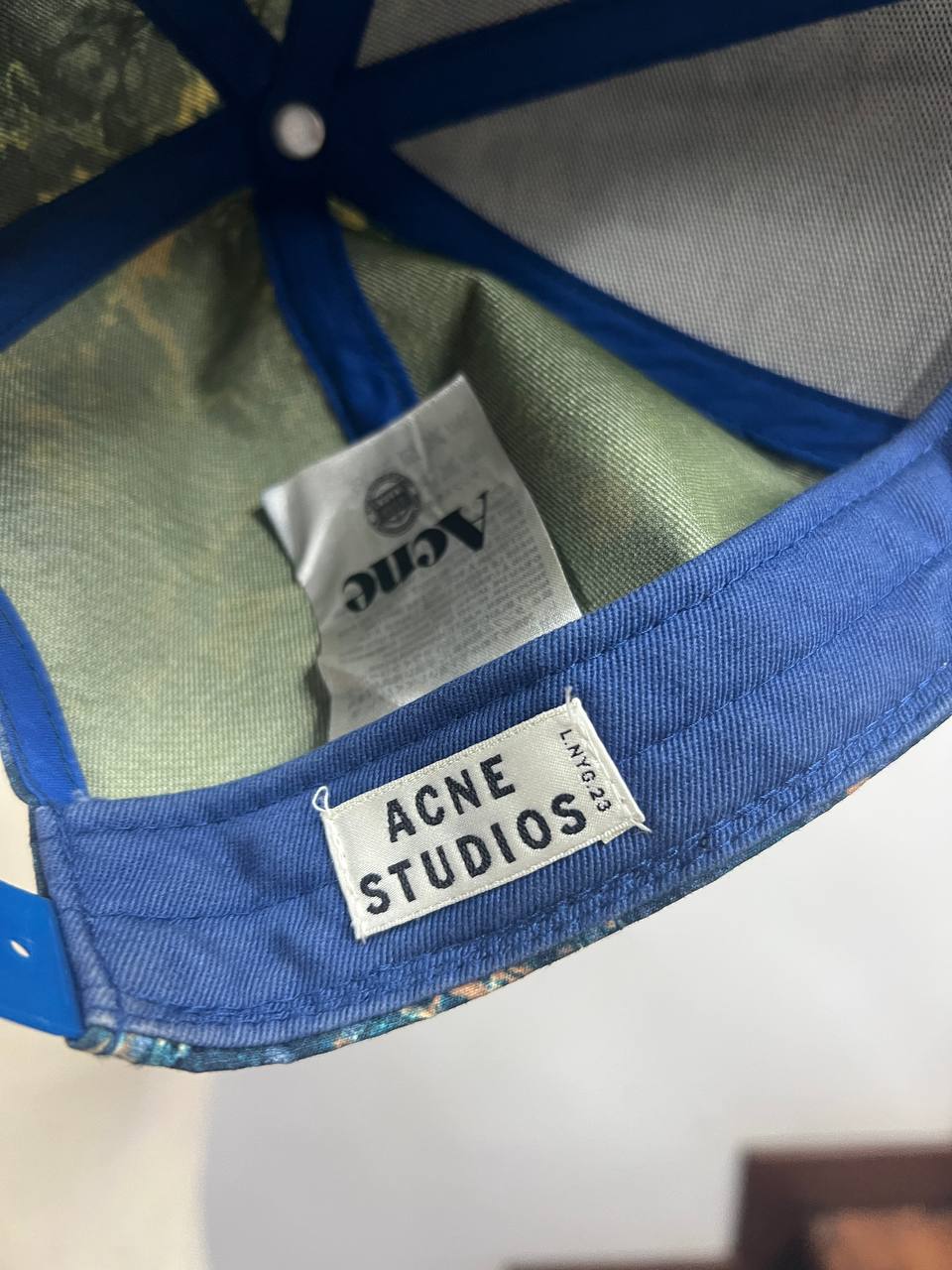 AW13 Acne Studios Marble Camp Print Cap