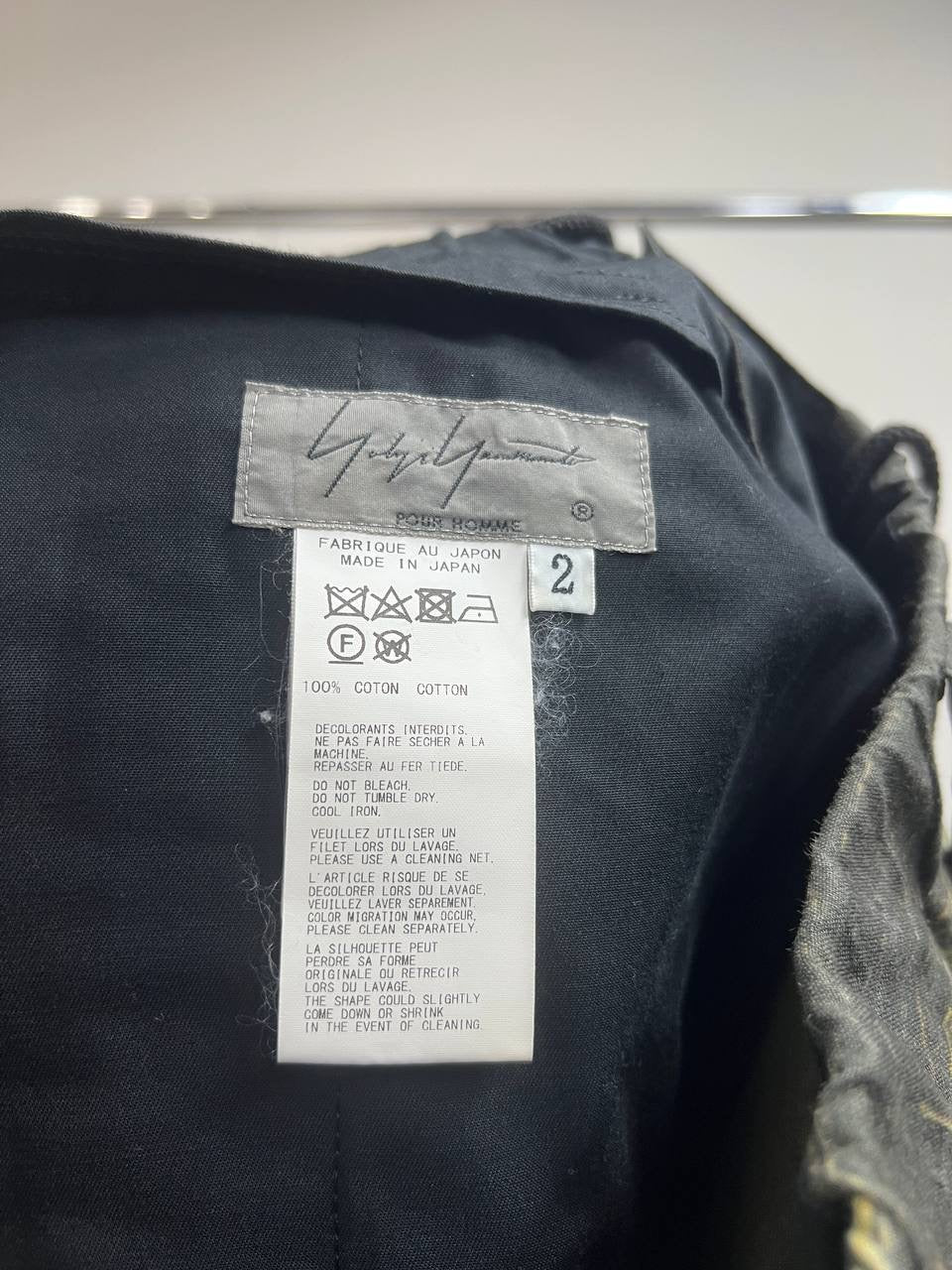 SS20 Yohji Yamamoto Pour Homme x Yuuka Asakura Cropped Pants