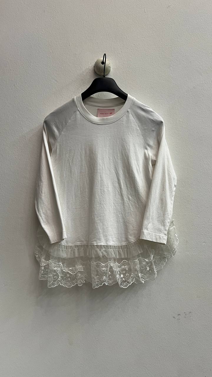 Simone online Rocha x H&M Limited Edition Designer Collaboration Tulle T Shirt White XS