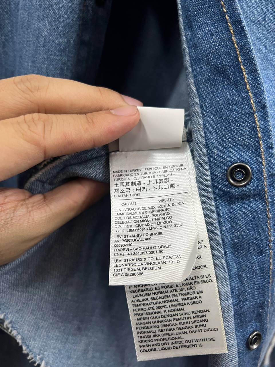 AW19 Vetements X Levi's Denim Reconstructed Shirt