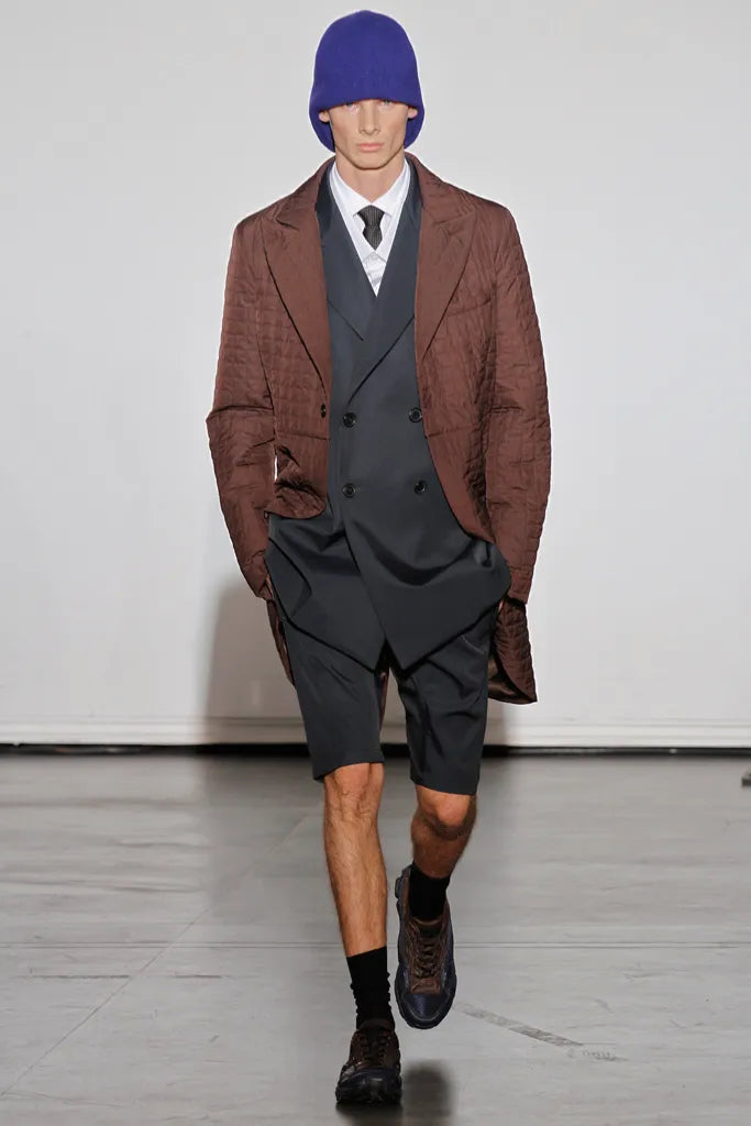 AW12 Raf Simons “Run Fall Run” Quilted Morning Coat