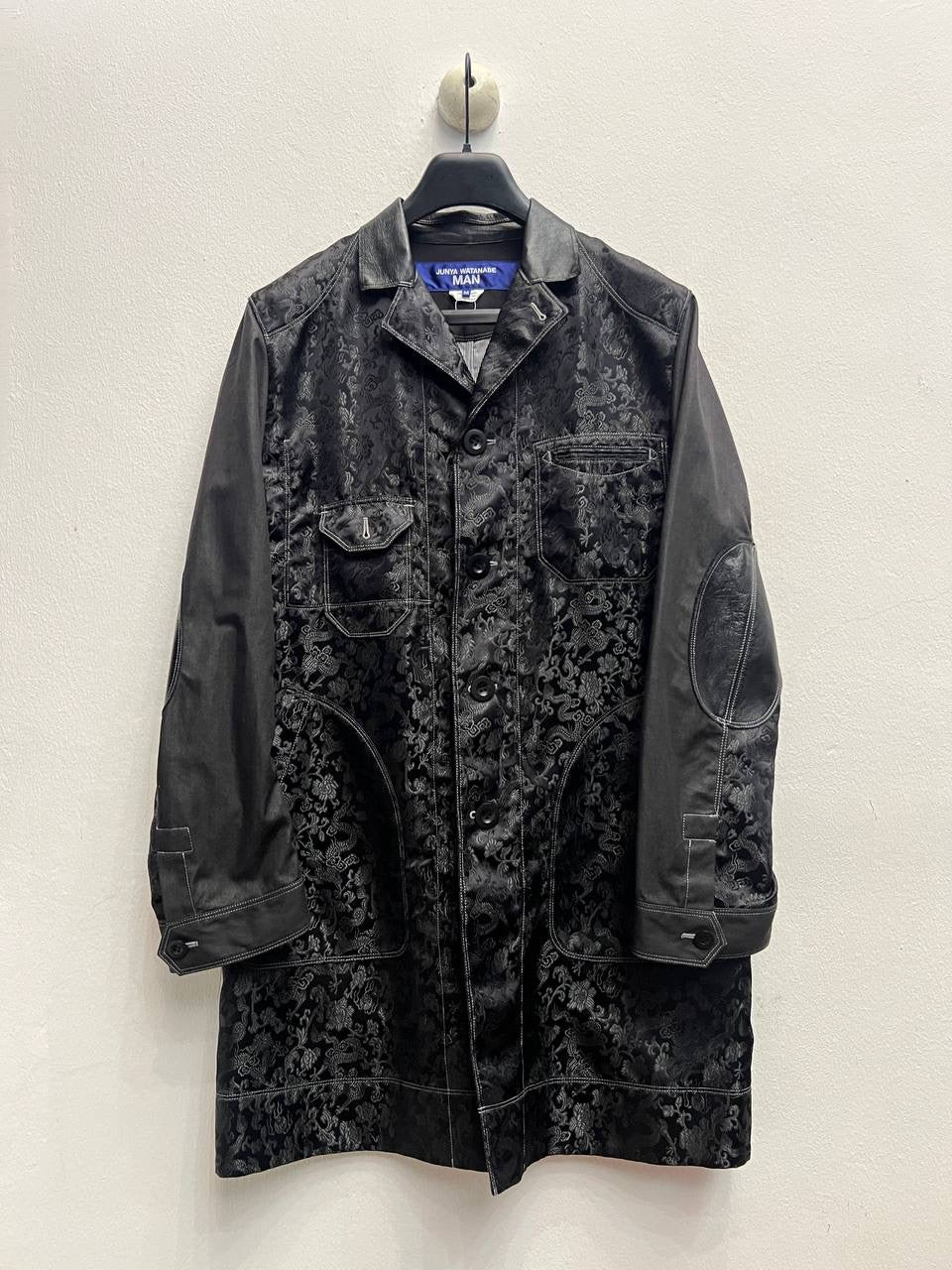 SS22 Junya Watanabe Man Jacquard Long Shop Coat