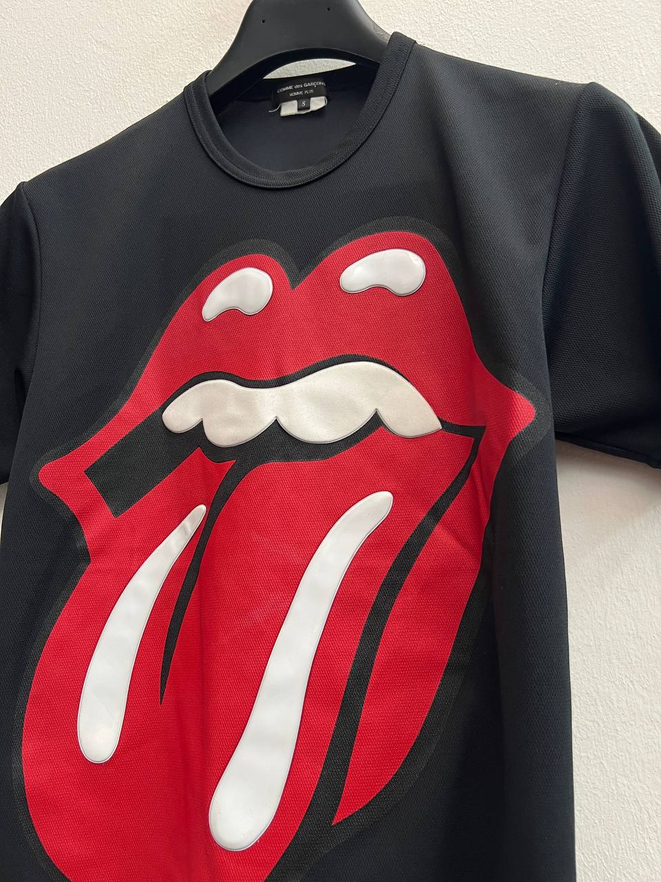 SS06 Comme Des Garcons Homme Plus x The Rolling Stones Runway Embossed Logo Shirt
