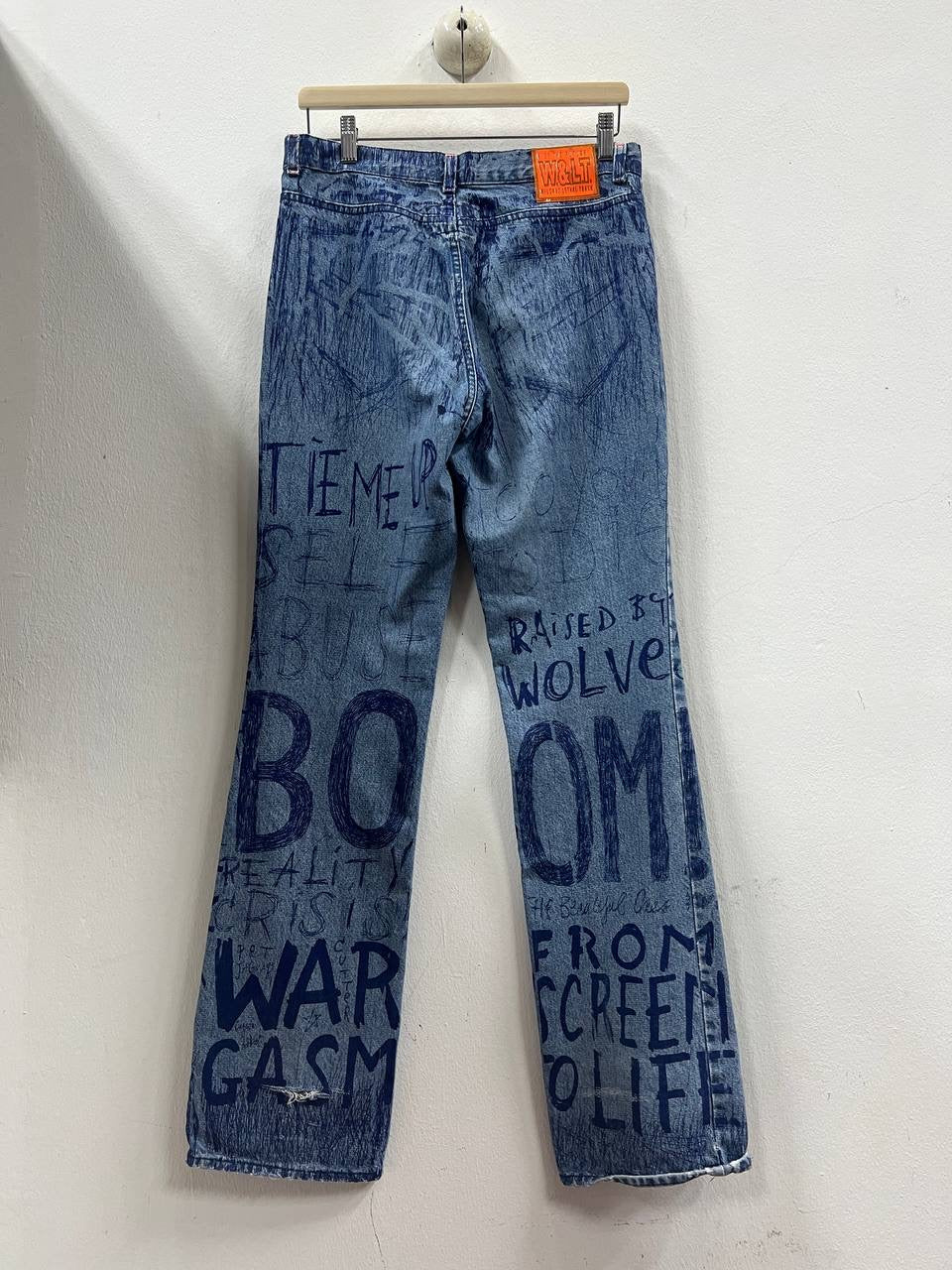 AW97 W&LT Walter Van Beirendonck Pen Scribble Denim
