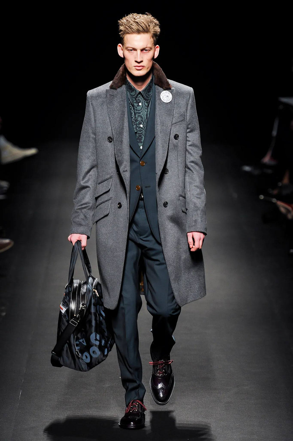 AW13 Vivienne Westwood Man Green Psychedelic Western Shirt