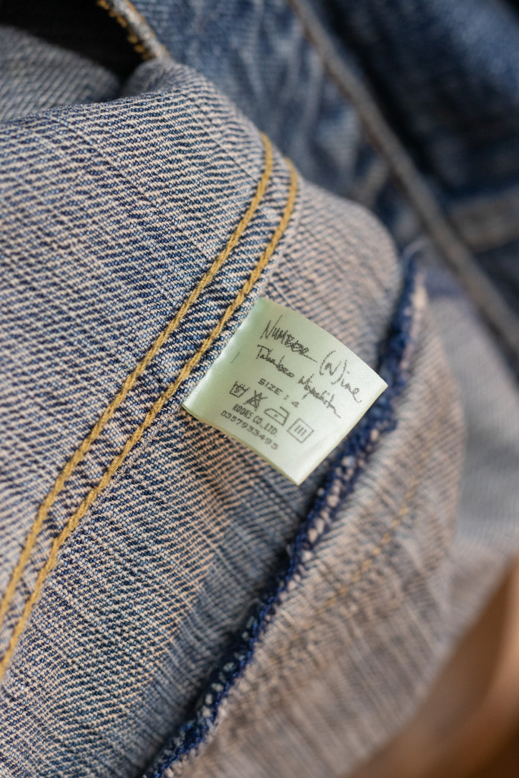 SS04 Number Nine "Dream Baby Dream" Sleeveless Denim Vest