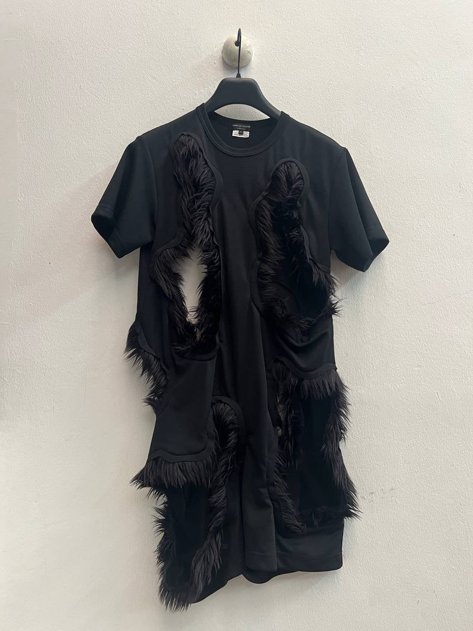 AW23 Comme Des Garcons Homme Plus Faux Fur Cut Out Shirt