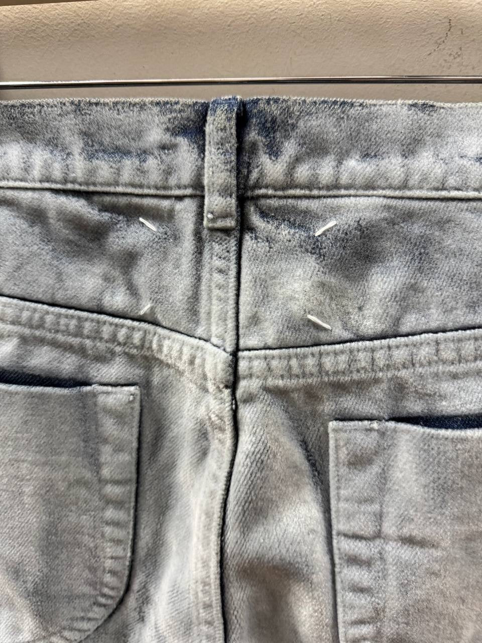 AW09 Maison Martin Margiela Flocked White Paint Denim