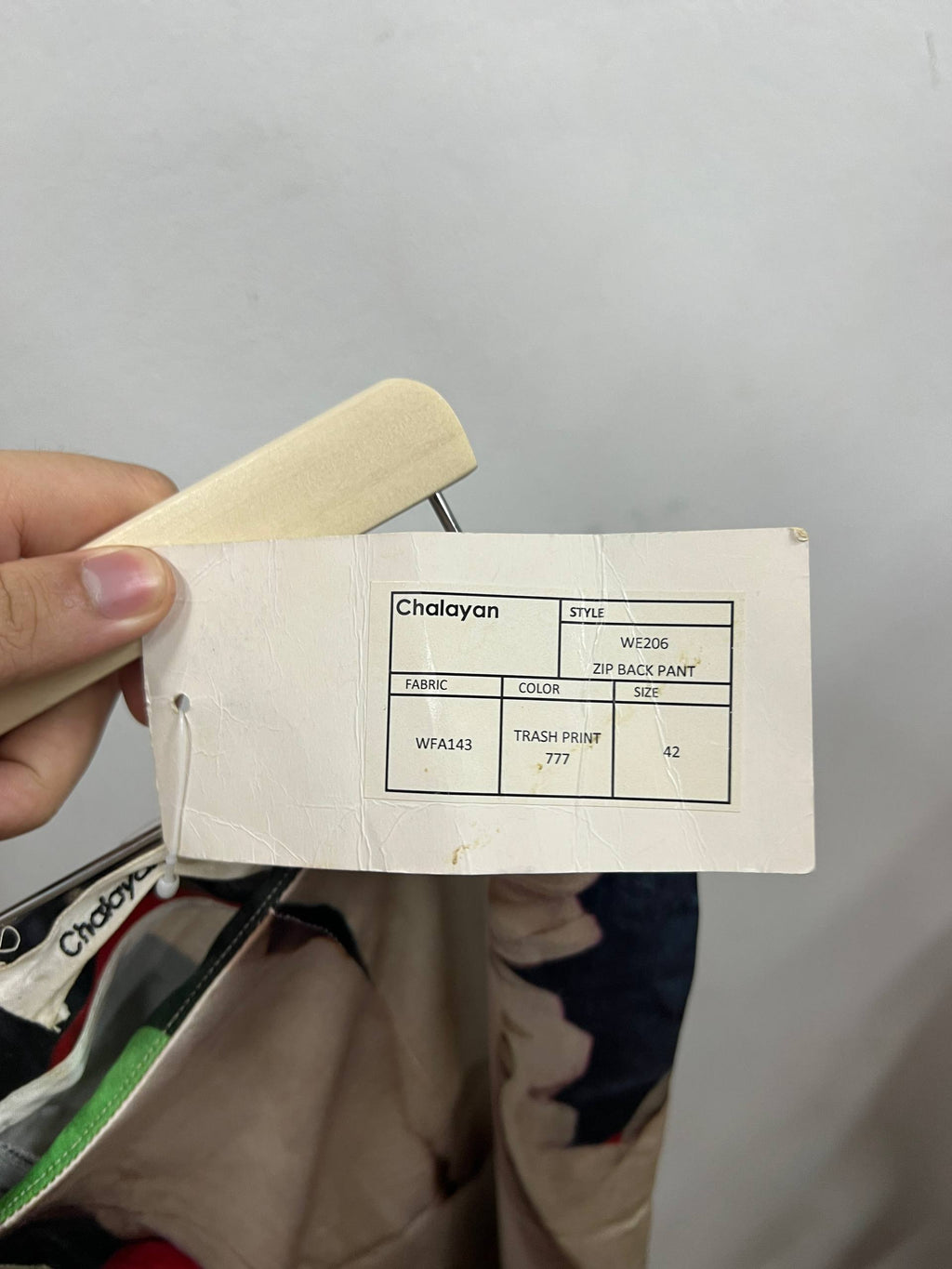 SS13 Chalayan Trash Print Backzip Pants