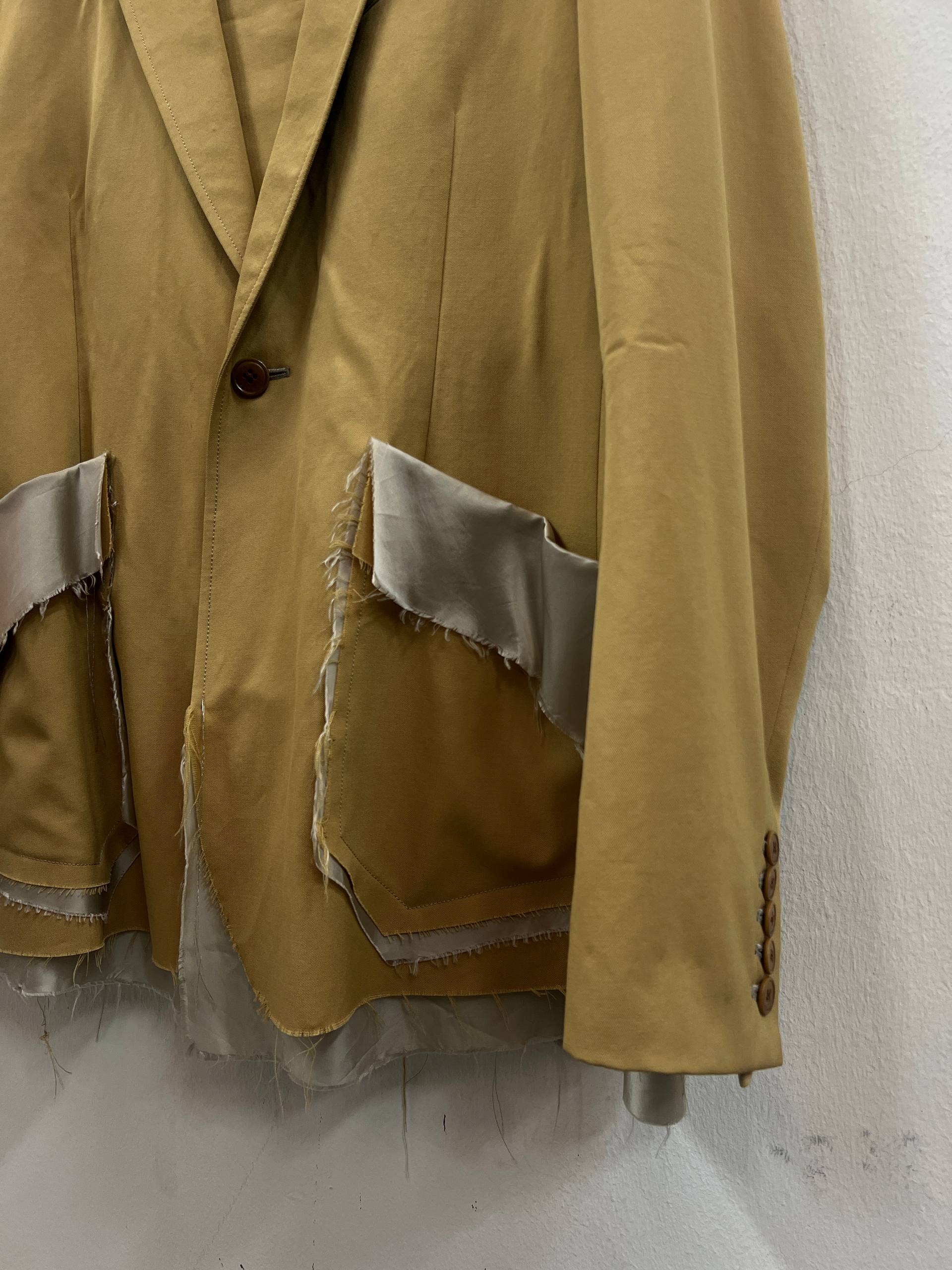 SS19 Sulvam Raw Hem Two Piece Suit Blazer