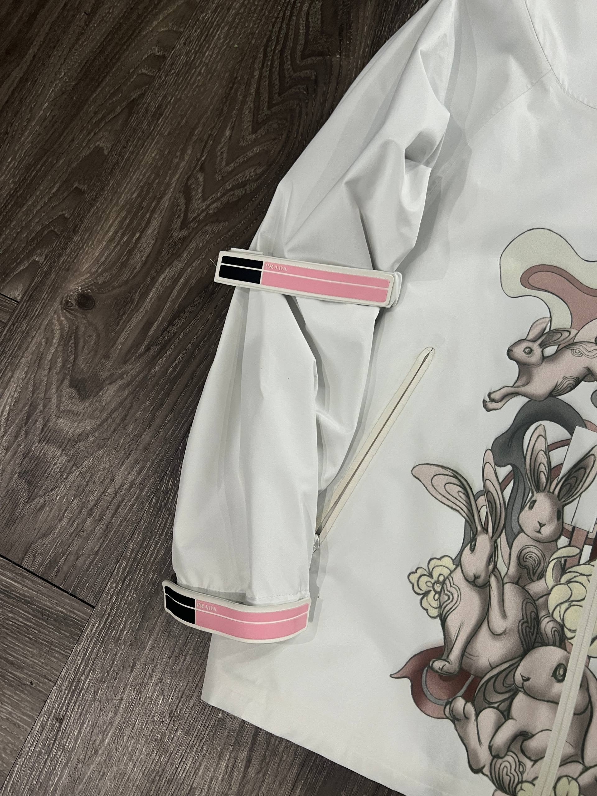Resort 2018 Prada x James Jean Funnel Neck Rabbit Jacket