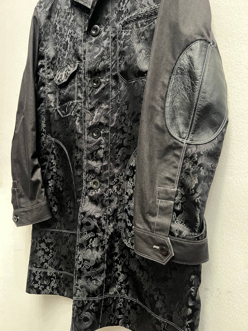 SS22 Junya Watanabe Man Jacquard Long Shop Coat