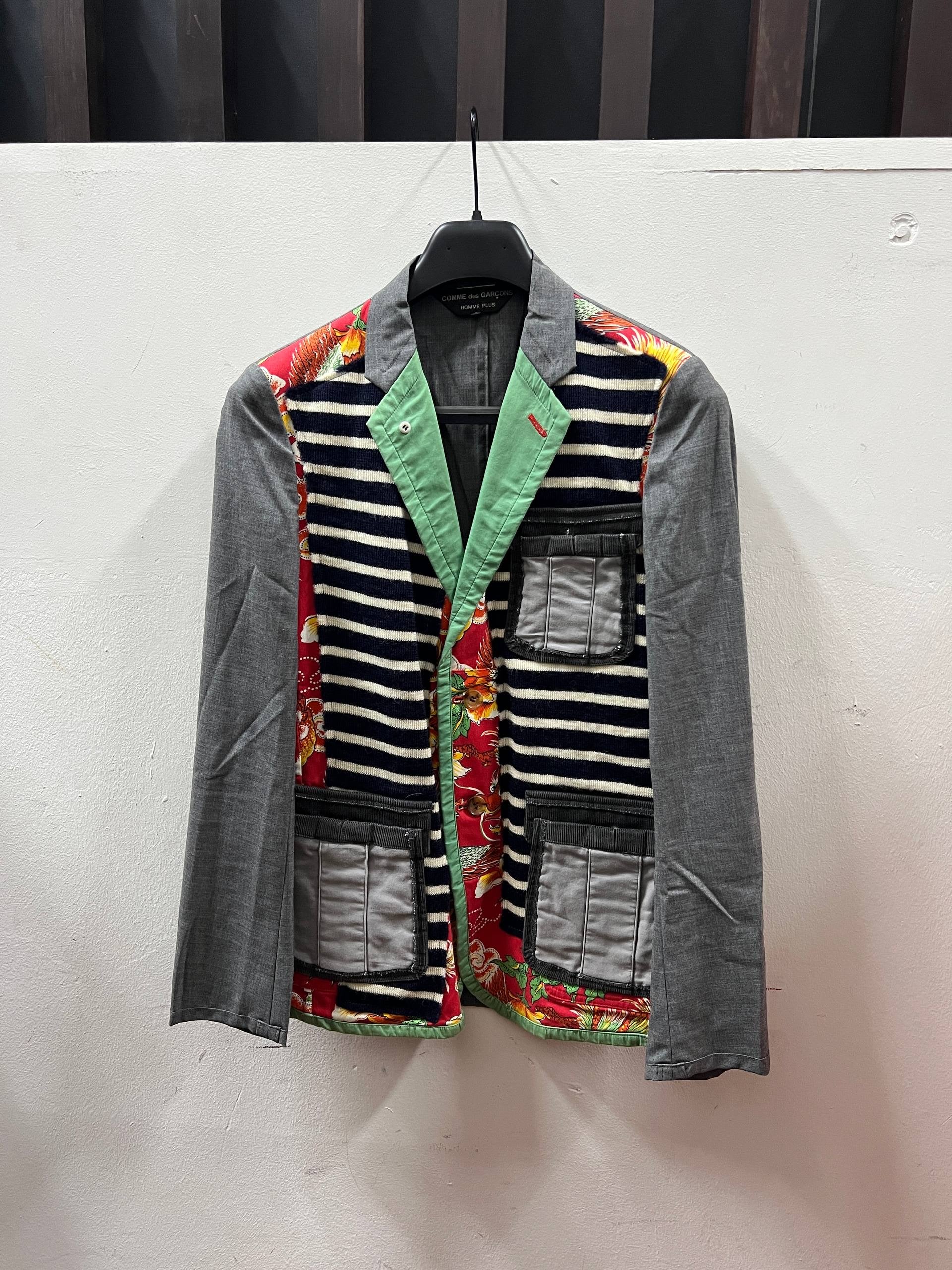 SS10 Comme Des Garcons Homme Plus "Random Collage" Reconstructed Patchwork Jacket