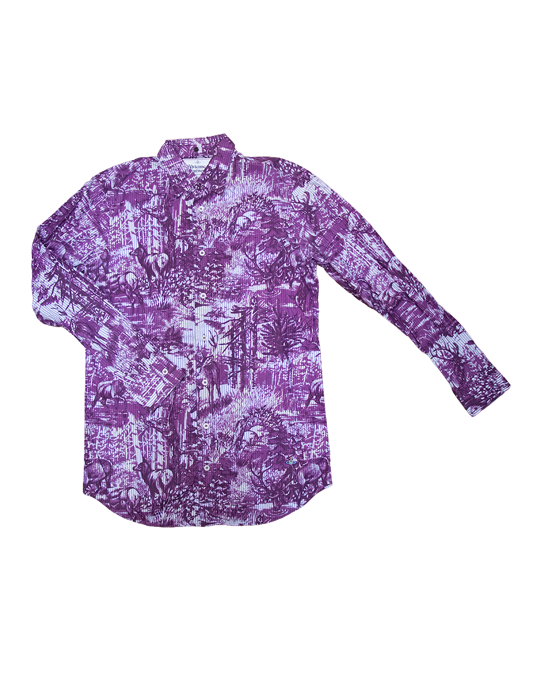 AW16 Vivienne Westwood Man Purple Toile Print Shirt