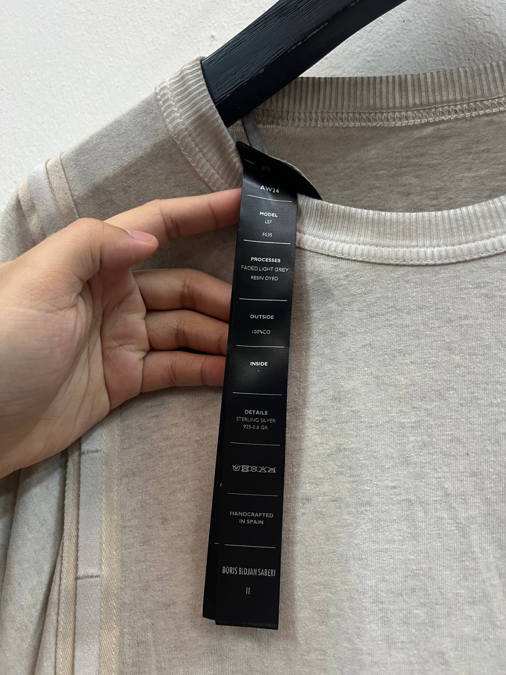 AW24 Boris Bidjan Saberi Paneled Strap Long Sleeve Shirt