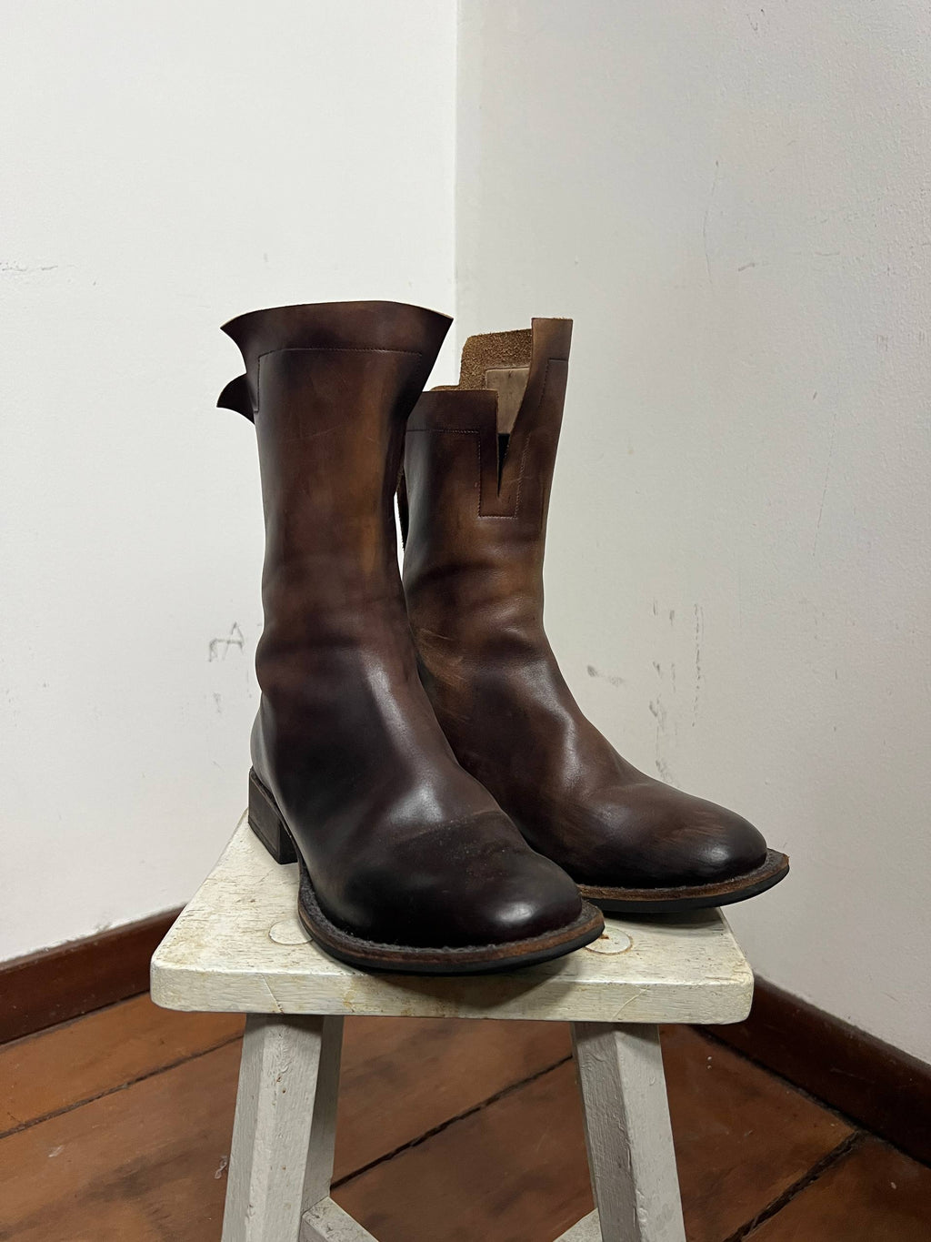 AW18 Yohji Yamamoto x CHEREVICHKIOTVICHKI Hand Hammered Boots