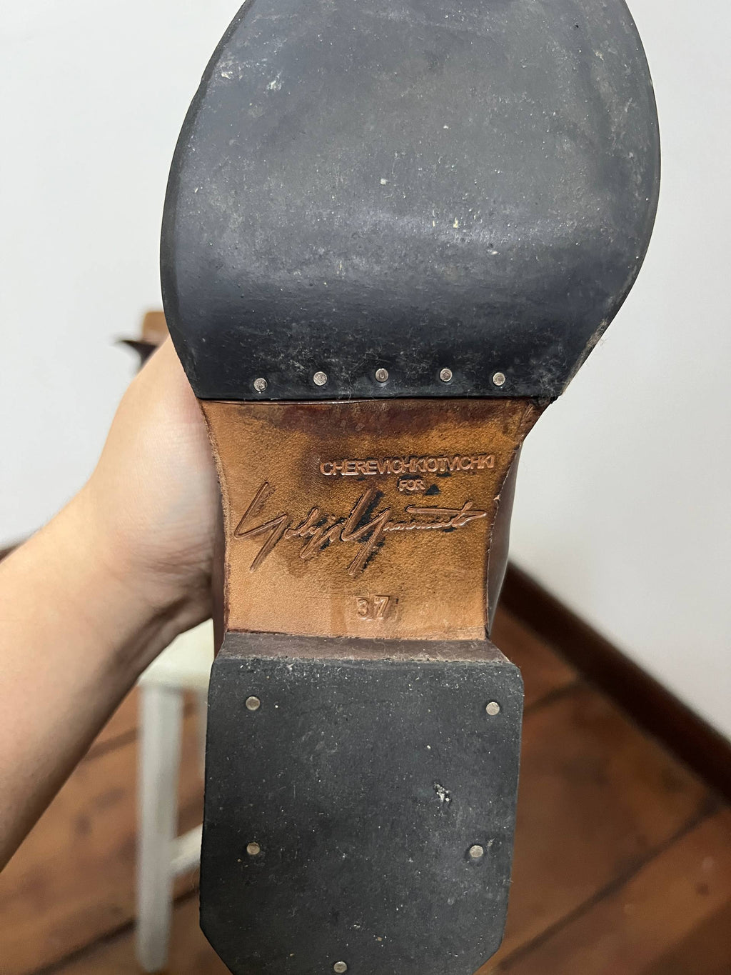 AW18 Yohji Yamamoto x CHEREVICHKIOTVICHKI Hand Hammered Boots