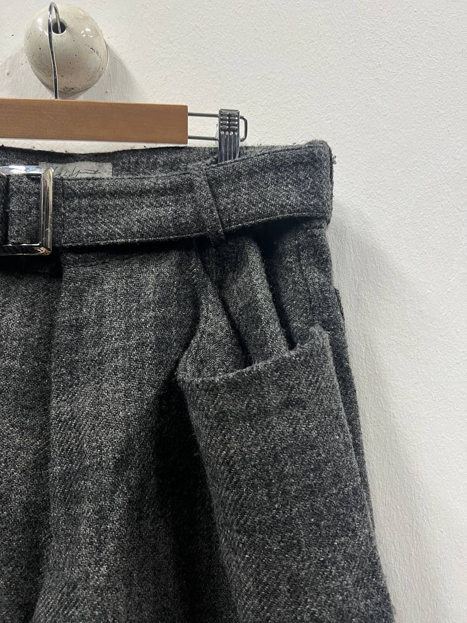 AW06 Yohji Yamamoto Felted Wool Belt Pants