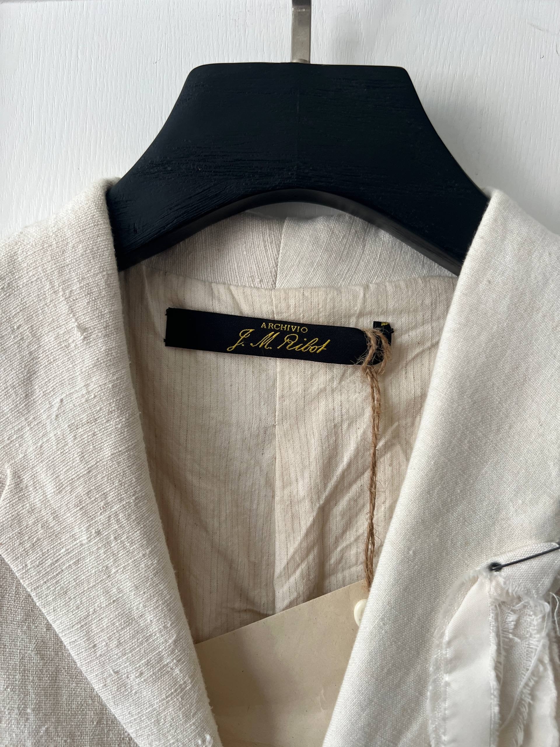 SS20 Archivio J.M. Ribot Antique Handwoven Linen Jacket