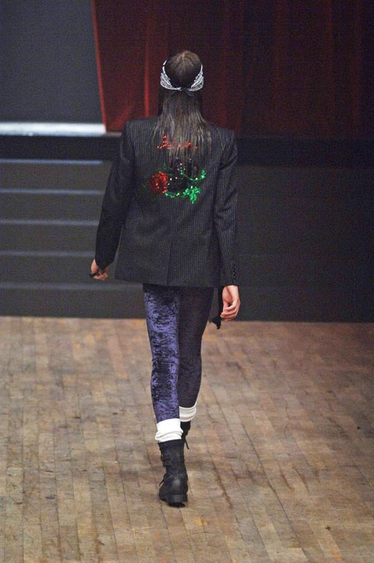 SS06 Number Nine "Welcome To The Shadow" Sequin Pinstripe Jacket