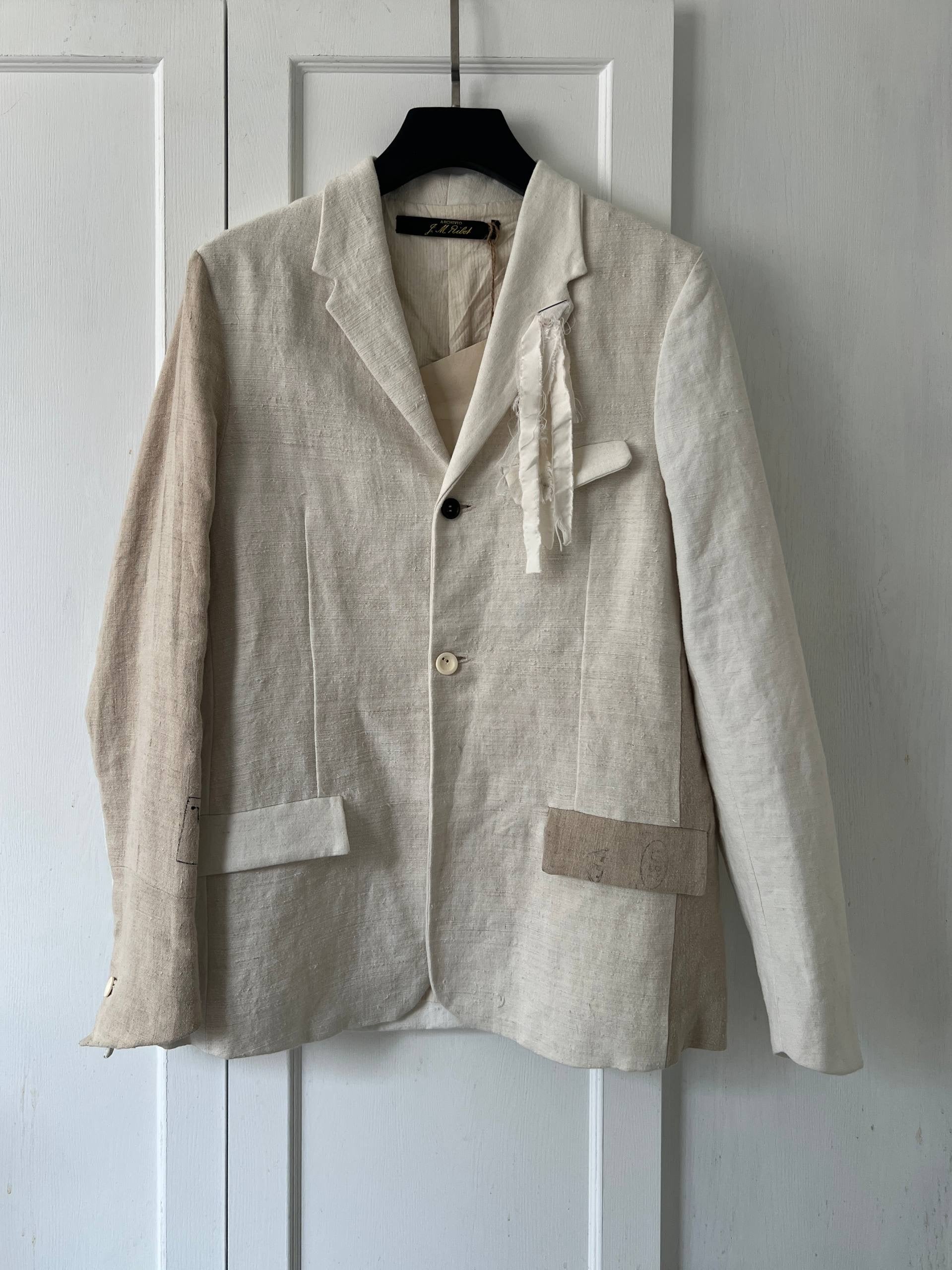SS20 Archivio J.M. Ribot Antique Handwoven Linen Jacket
