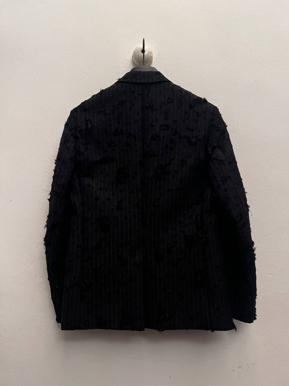 AW04 Junya Watanabe Man Destroyed Pinstripe Blazer