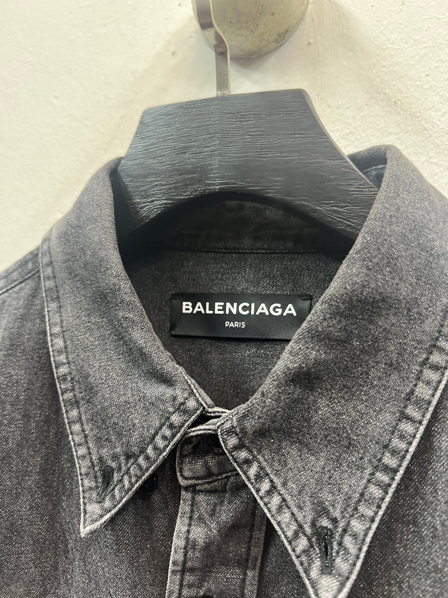 SS18 Balenciaga Europe Distressed Denim Vest