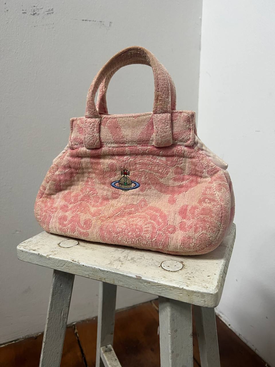 90s Vivienne Westwood Terry Cloth Crown Mini Bag