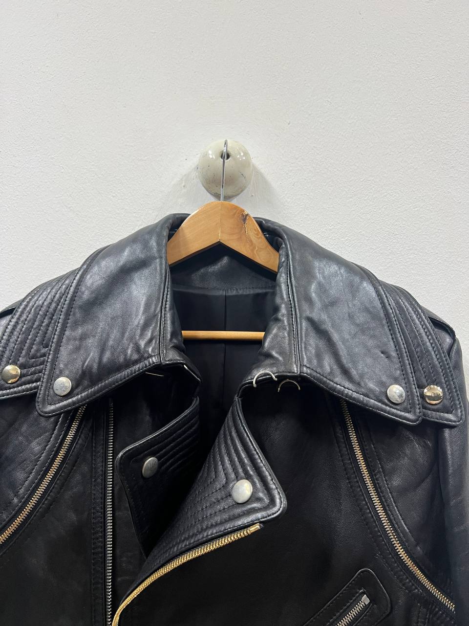 AW11 Juun.J Detachable Layered Double Rider Leather Jacket