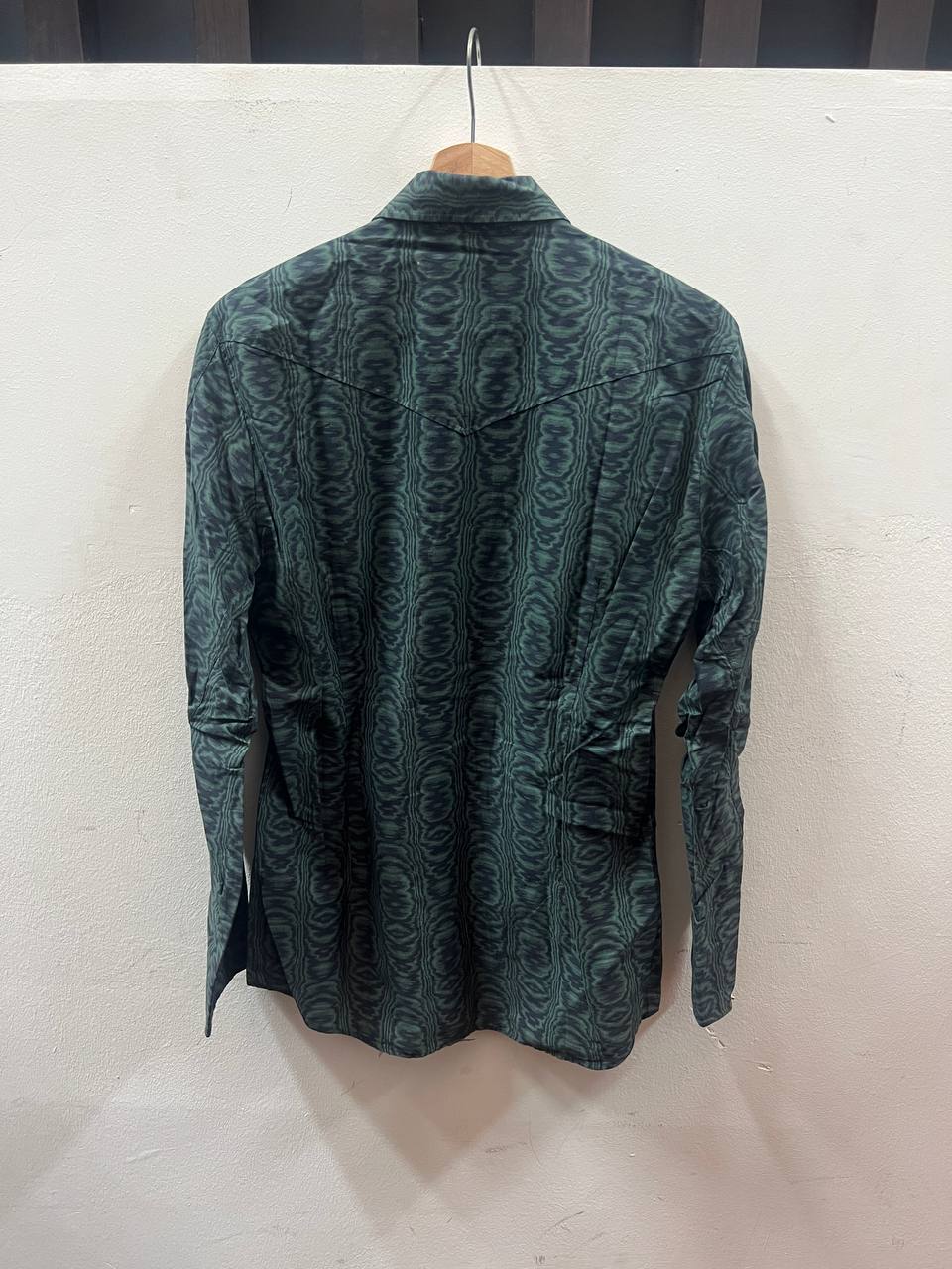 AW13 Vivienne Westwood Man Green Psychedelic Western Shirt