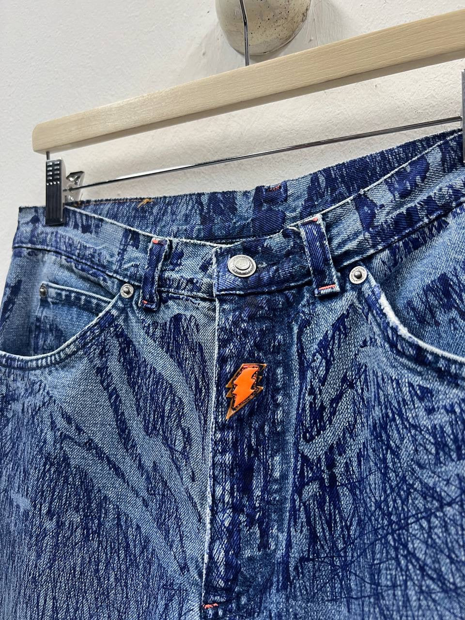 AW97 W&LT Walter Van Beirendonck Pen Scribble Denim
