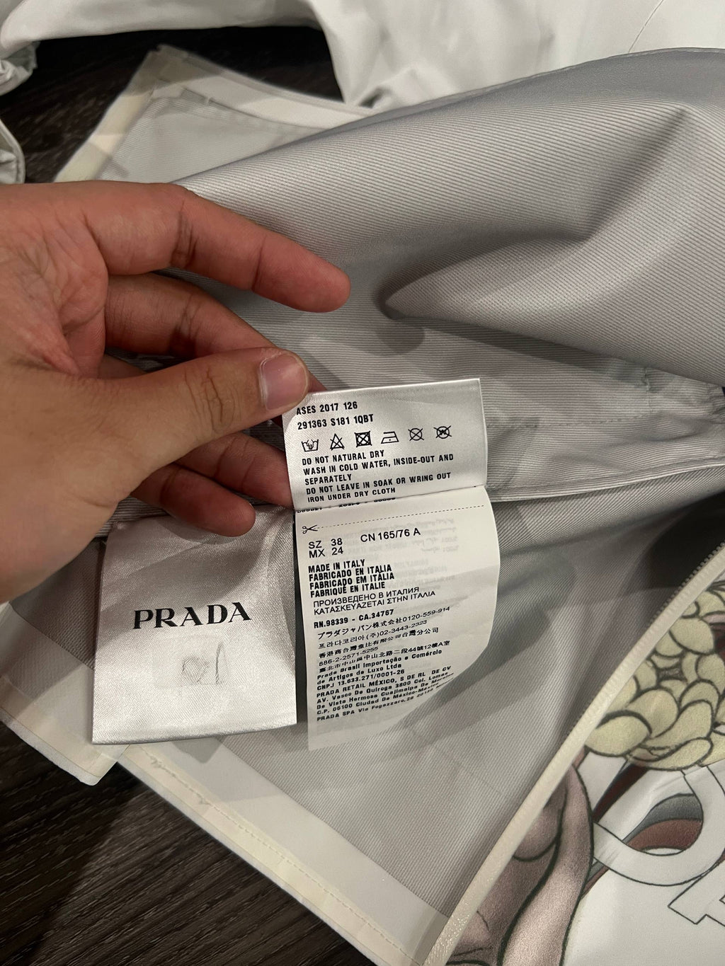 Resort 2018 Prada x James Jean Funnel Neck Rabbit Jacket