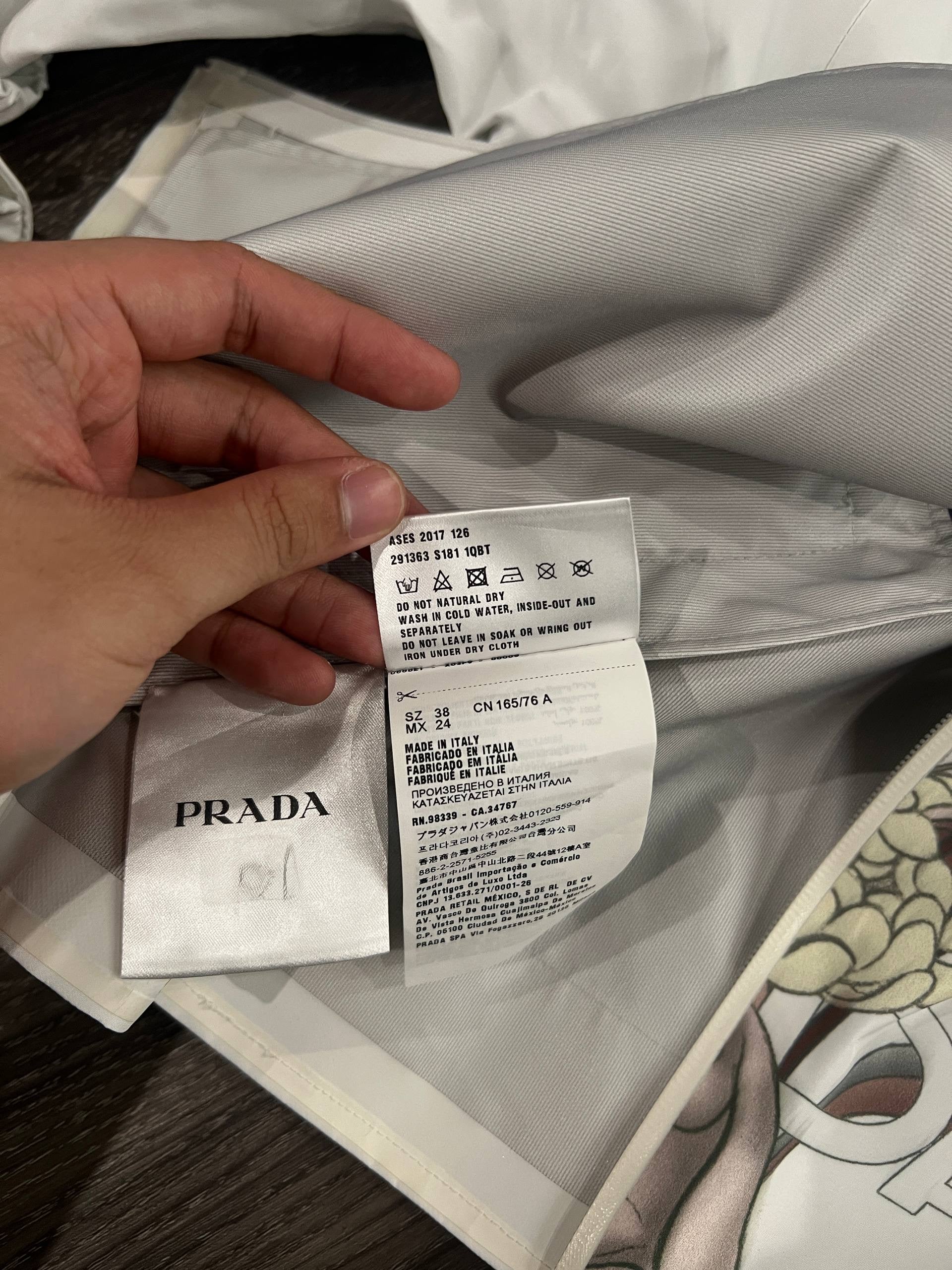 Resort 2018 Prada x James Jean Funnel Neck Rabbit Jacket