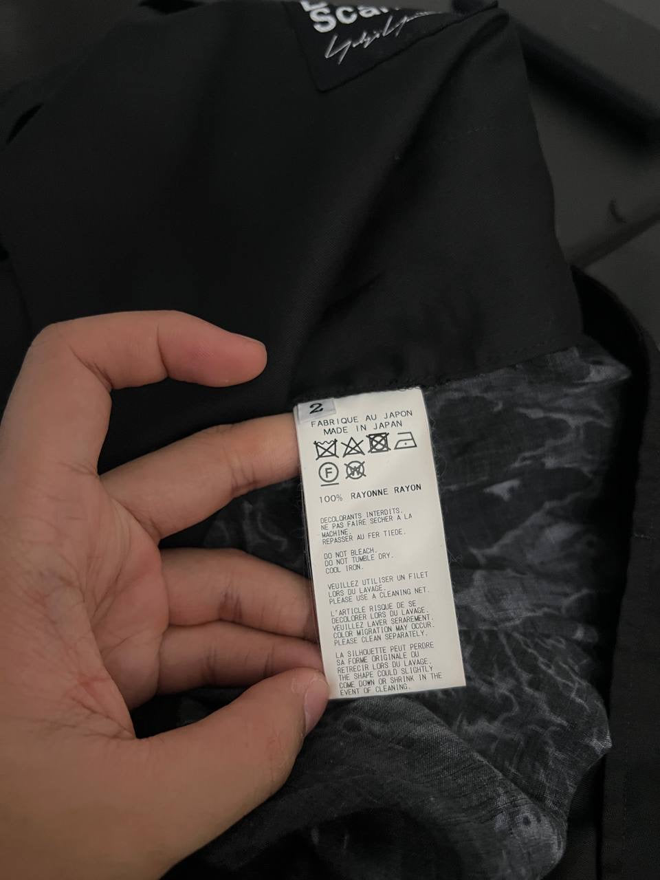 SS19 Yohji Yamamoto Pour Homme Black Scandal Ukiyo-e Gather Drawstring Pants