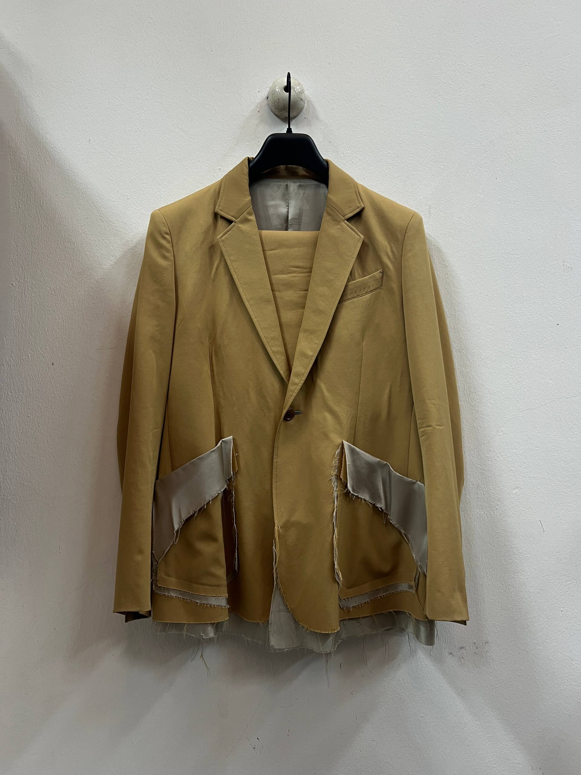 SS19 Sulvam Raw Hem Two Piece Suit Blazer