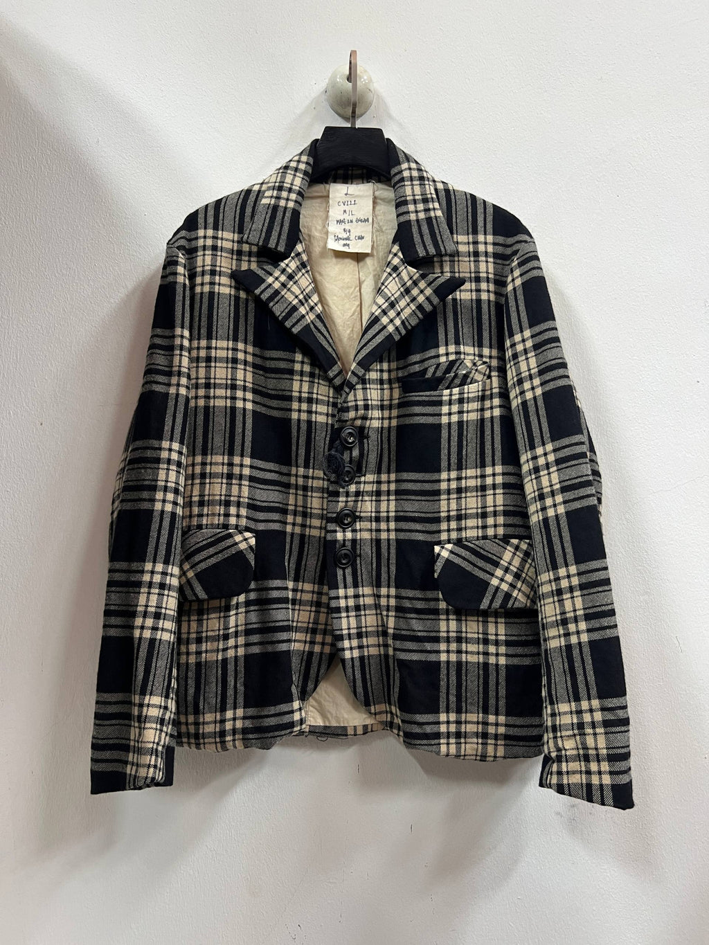 AW20 John Alexander Skelton Tea Dyed Plaid Jacket