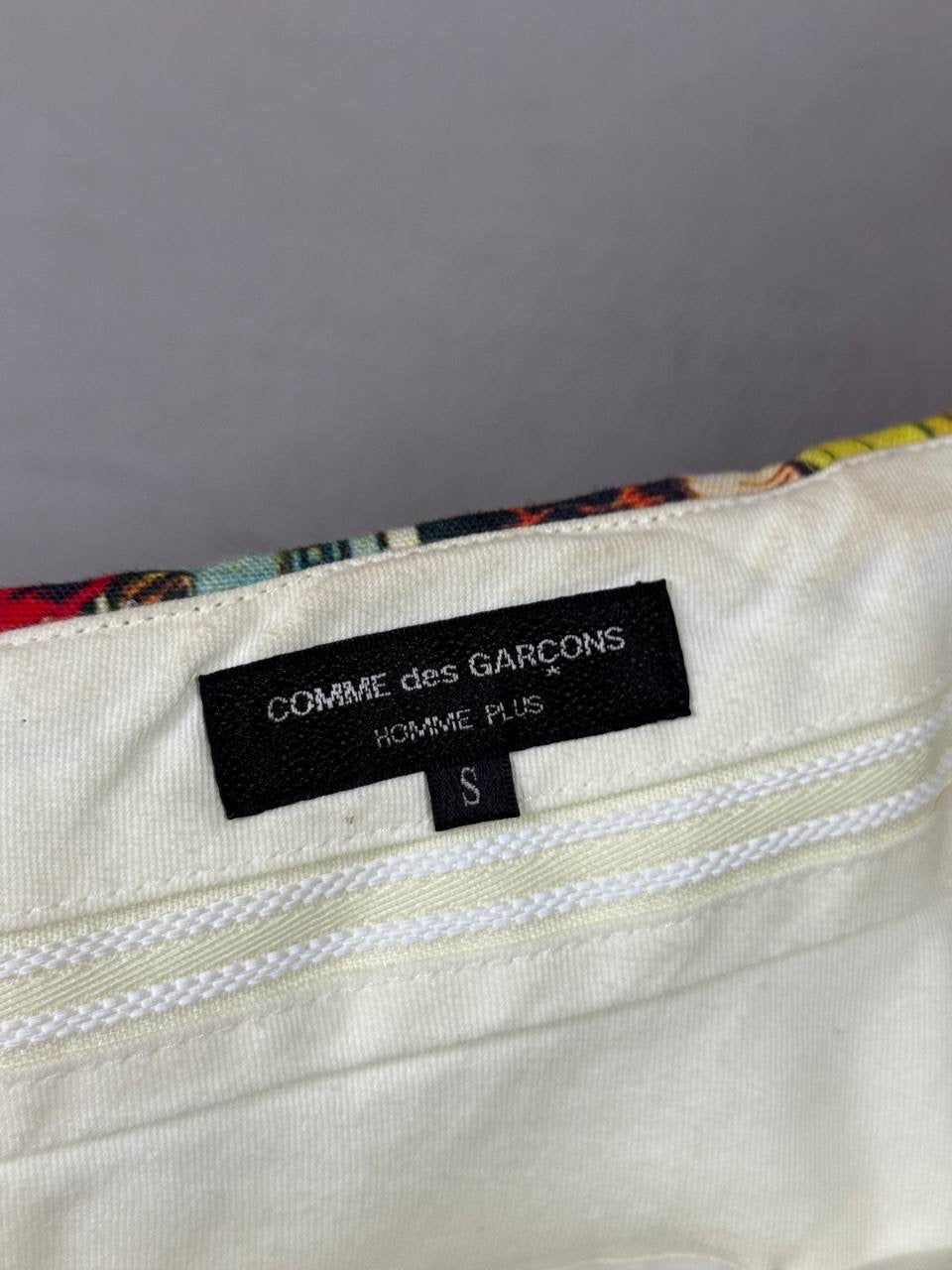 AW18 Comme Des Garcons Homme Plus “White Shock” Comic Strip Balloon Pants
