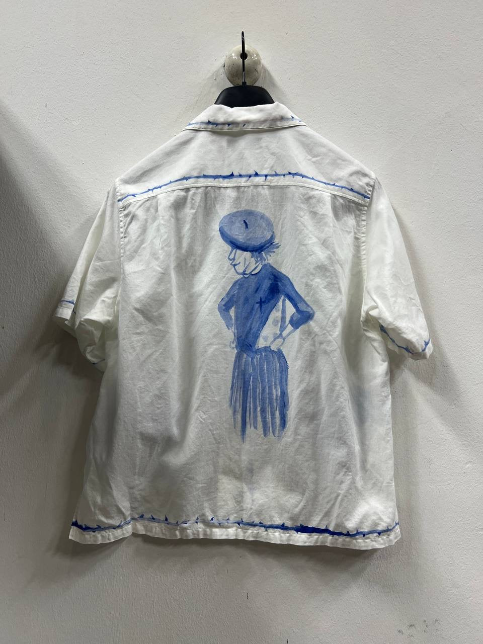 SS21 Undercover Camp Collar Porcelain Button Up Shirt