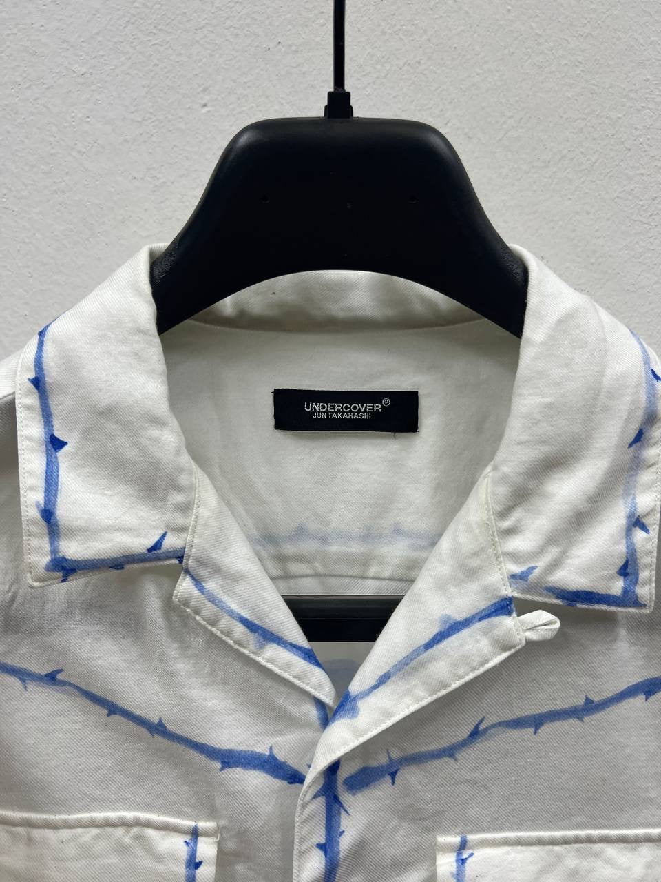 SS21 Undercover Camp Collar Porcelain Button Up Shirt